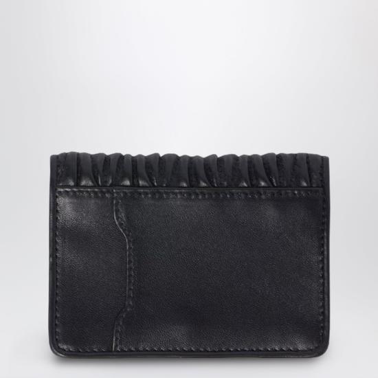 26SS 미우미우 마테라쎄 나파 가죽 카드 지갑 5MC103AFPP Black - MIU MIU