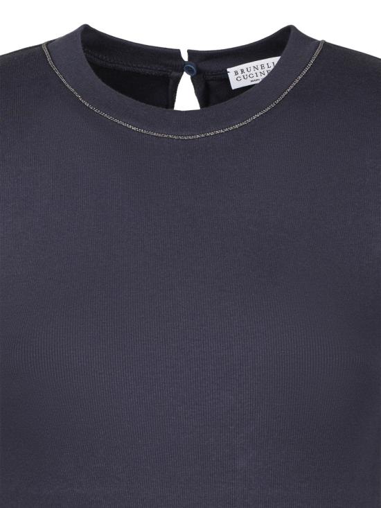 26SS 브루넬로 쿠치넬리 코튼 티셔츠 M0TC8BJ310C4224 Blue - BRUNELLO CUCINELLI