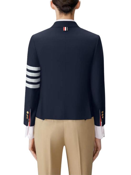 26SS 톰브라운 플레인 위브 수팅 클래식 4바 자켓 FBC010V 06146415 Blue - THOM BROWNE