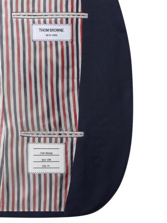 26SS 톰브라운 플레인 위브 수팅 클래식 4바 자켓 FBC010V 06146415 Blue - THOM BROWNE