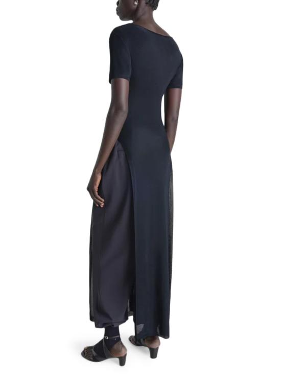26SS 르메르 콜럼 드레스 샤이니 비스코스 DR1150 LK1037BL980 Blue - LEMAIRE