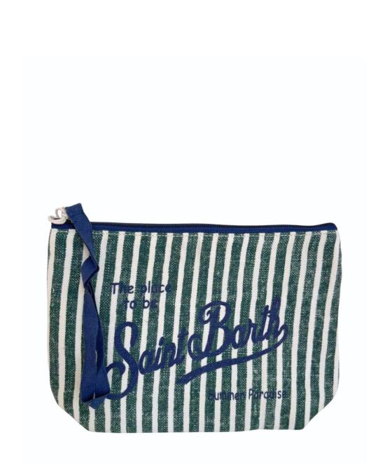 26SS 세인트바쓰 클러치/파우치 ALI0004 07803L LINEN STRIPES V 51