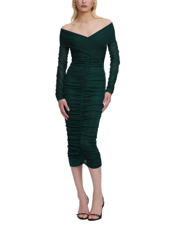 26SS 셀프 포트레이트 미디 원피스 RS26 011MA GGREEN Green