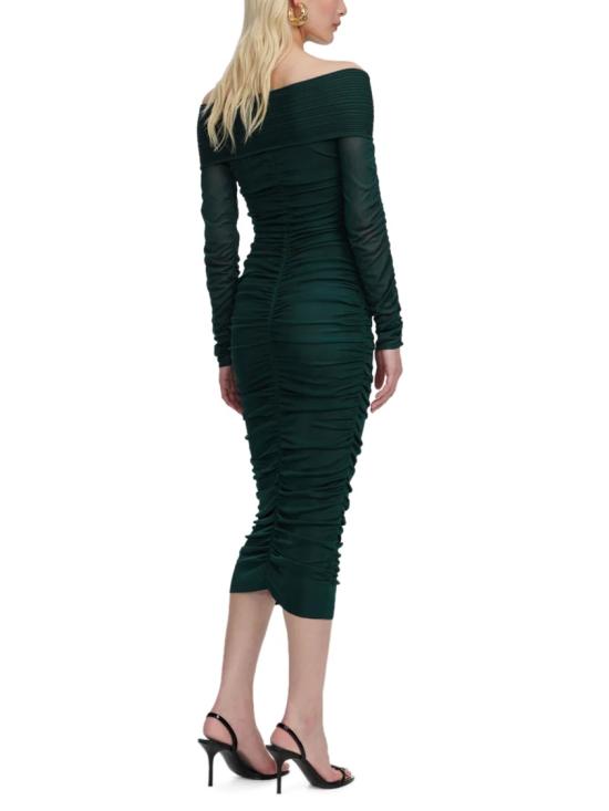 26SS 셀프 포트레이트 미디 원피스 RS26 011MA GGREEN Green - SELF PORTRAIT