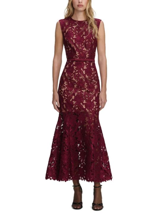 26SS 셀프 포트레이트 롱 원피스 RS26 167MA BUBURGUNDY Burgundy