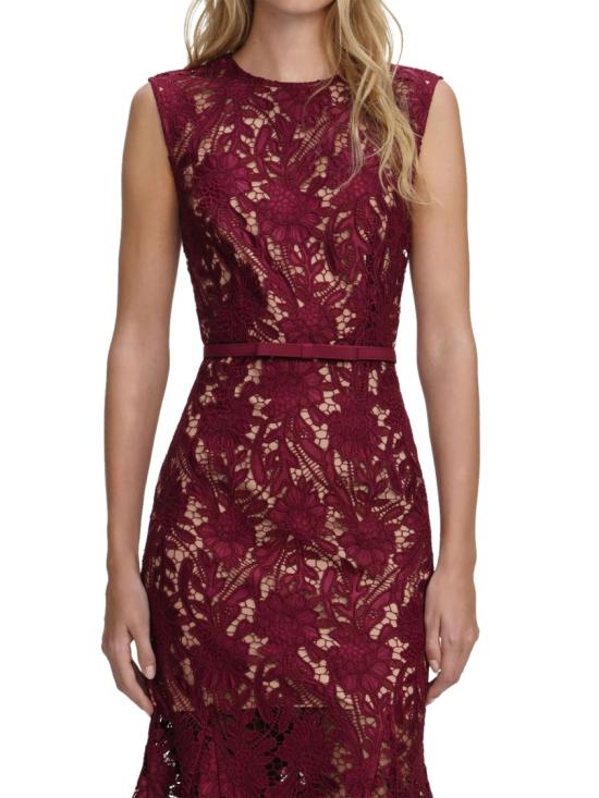 26SS 셀프 포트레이트 롱 원피스 RS26 167MA BUBURGUNDY Burgundy - SELF PORTRAIT