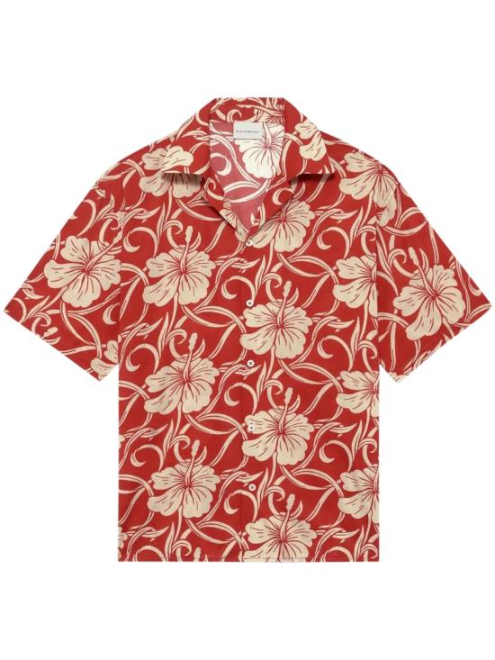 26SS 드롤드무슈 반팔 셔츠 KSH228CO288RD Red
