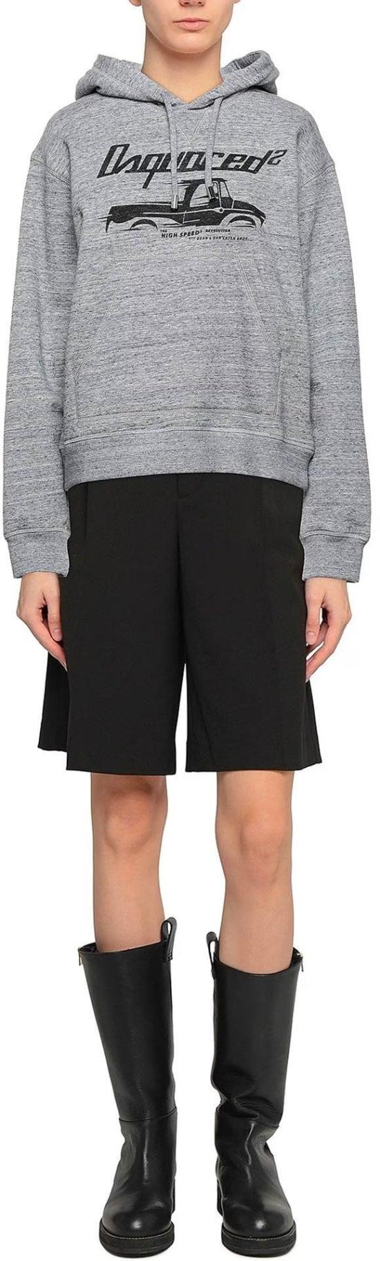 26FW 디스퀘어드2 후드 티셔츠 55867694973268 GREY - DSQUARED2