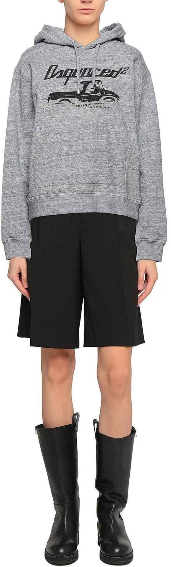 26FW 디스퀘어드2 후드 티셔츠 55867694973268 GREY - DSQUARED2