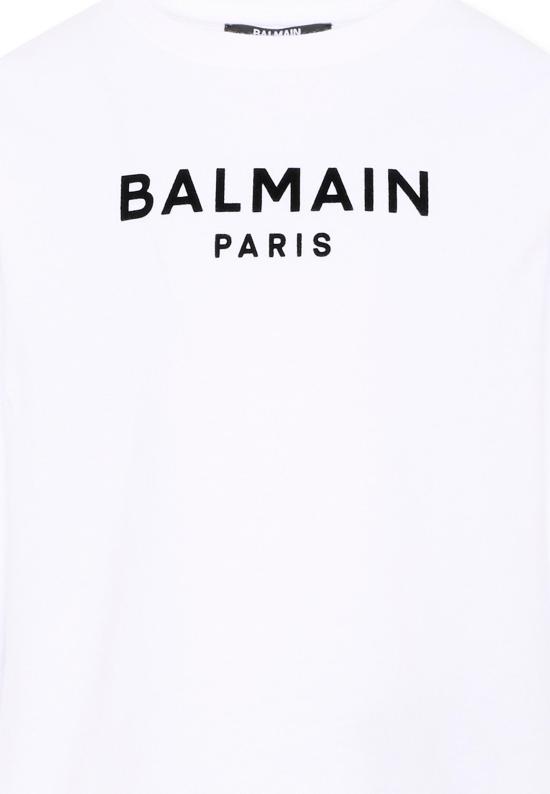 26FW [키즈] 발망 티셔츠 BZ8I20 Z3672 100NE WHITE - BALMAIN