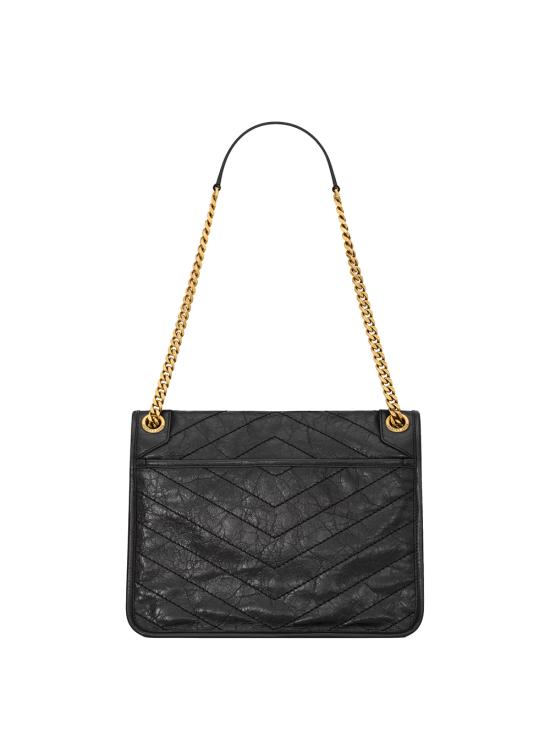 26FW 생로랑 니키 미디움 빈티지 레더 633184 0EN07 1000 NERO - SAINT LAURENT