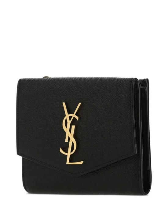 26FW 생로랑 그랑 드 뿌드르 엠보스드 레더 업타운 컴팩트 지갑 582296 1GF0J 1000 NERO - SAINT LAURENT