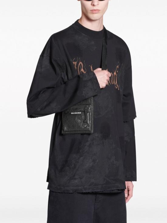 26FW 발렌시아가 익스플로러 스몰 파우치 로고 스트랩 655982 1VG7X 1090 BLACK - BALENCIAGA