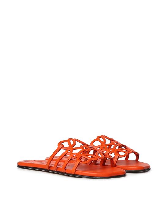 26SS 로에베 페탈 애너그램 소프트 카프스킨 슬라이드 LPEA465X06 4974 DEEP SAFFRON - LOEWE