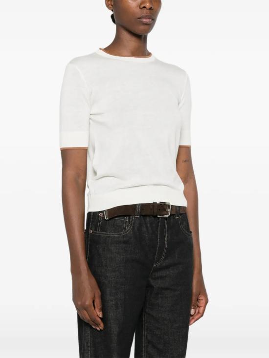 26FW 막스마라 스튜디오 반팔 티셔츠 AGENDA012 White - MAX MARA STUDIO