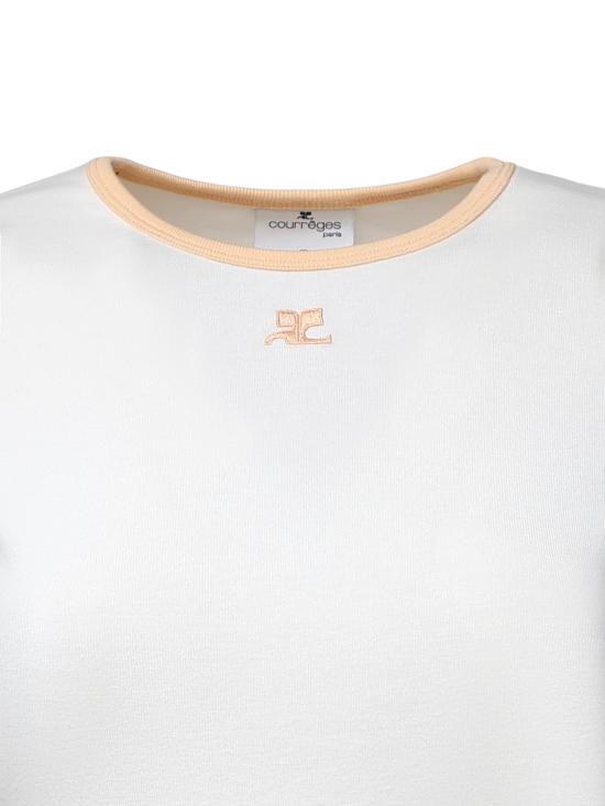 26SS 쿠레쥬 반팔 티셔츠 125JTS017JS0203 B256 HERITAGE WHITE DAWN ORANG - COURREGES