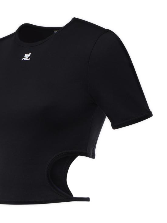 26SS 쿠레쥬 반팔 티셔츠 226JTS241JS0290 9999 BLACK - COURREGES