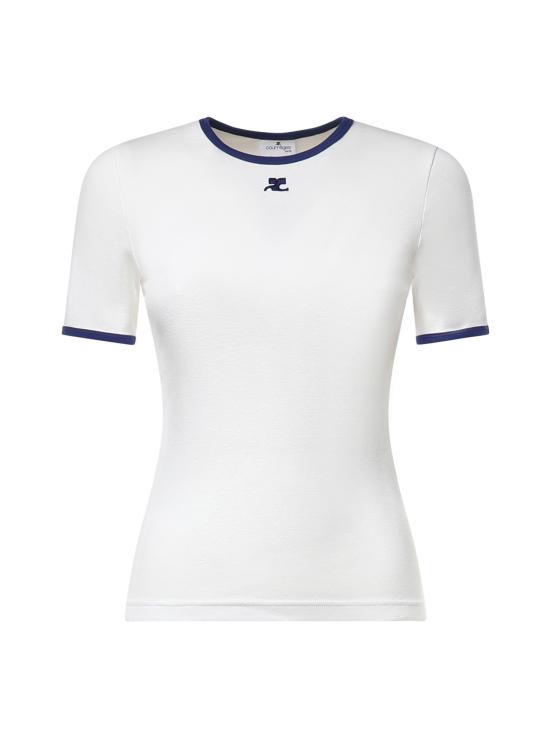26SS 쿠레쥬 반팔 티셔츠 125JTS017JS0203 B257 HERITAGE WHITE MINERAL BL