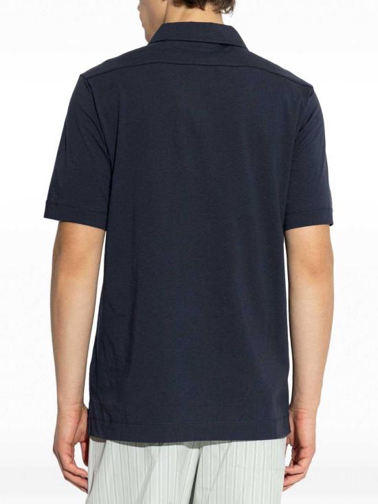 26SS 드리스 반 노튼 폴로 티셔츠 2610211023600509 Dark Blue - DRIES VAN NOTEN