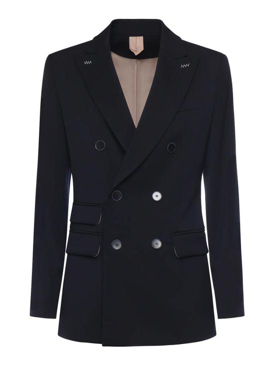 26SS 막스마라 사르트 더블 브레스티드 블레이저 26110410716E15 Dark Blue