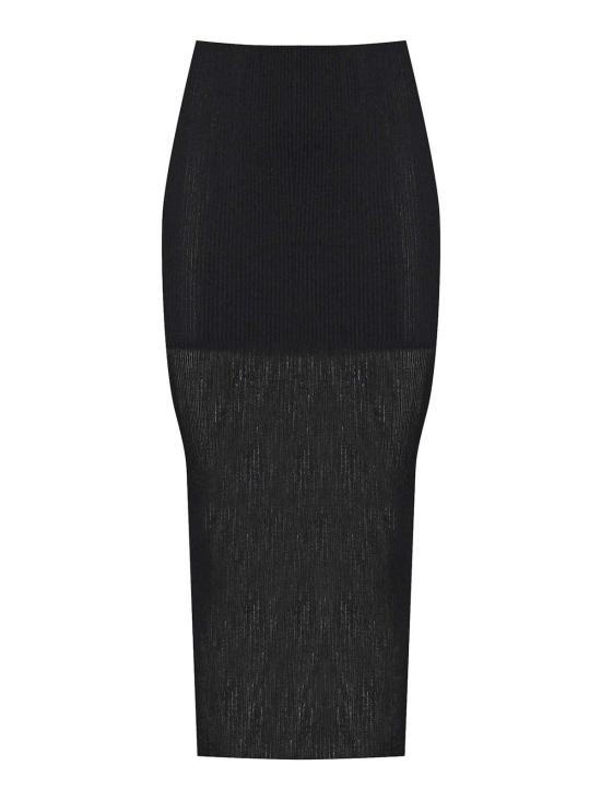 26SS 알베르타 페레티 미디 스커트 01801030555 Black - ALBERTA FERRETTI