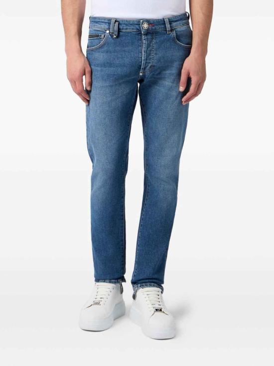 26SS 필립 플레인 스트레이트 팬츠 PAFCMDT4333PDE004N07MB Denim - PHILIPP PLEIN