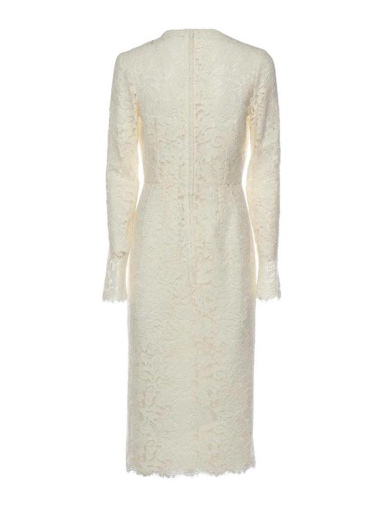 26SS 돌체앤가바나 코르네토 레이스 드레스 F6M0DTHLMTBW0001 White - DOLCE & GABBANA
