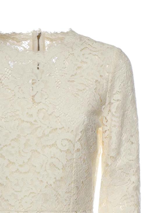 26SS 돌체앤가바나 코르네토 레이스 드레스 F6M0DTHLMTBW0001 White - DOLCE & GABBANA