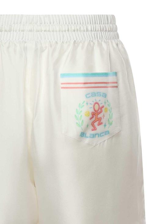 26SS 카사블랑카 숏팬츠 MSP26TR33901 White - CASABLANCA