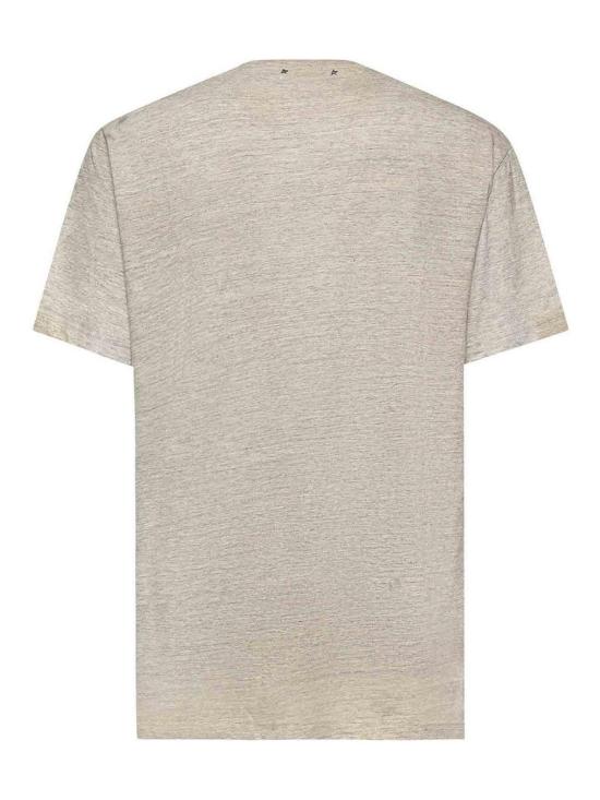 26SS 골든구스 퍼포레이티드 하트 앤트러사이트 코튼 저지 티셔츠 GMP01220P00252460255 GREY - GOLDEN GOOSE