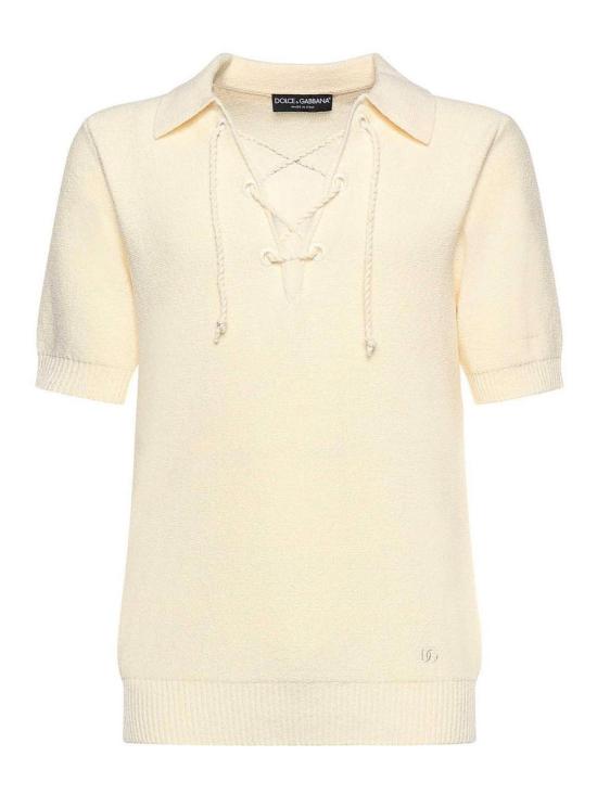 26SS 돌체앤가바나 세라피노 드로스트링 폴로 티셔츠 GXXBUZJGMH0A3791 Beige