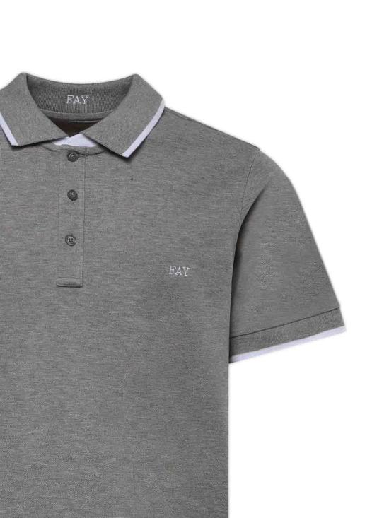 26SS 페이 폴로 티셔츠 NPMB252140STDWB201 Grey - FAY