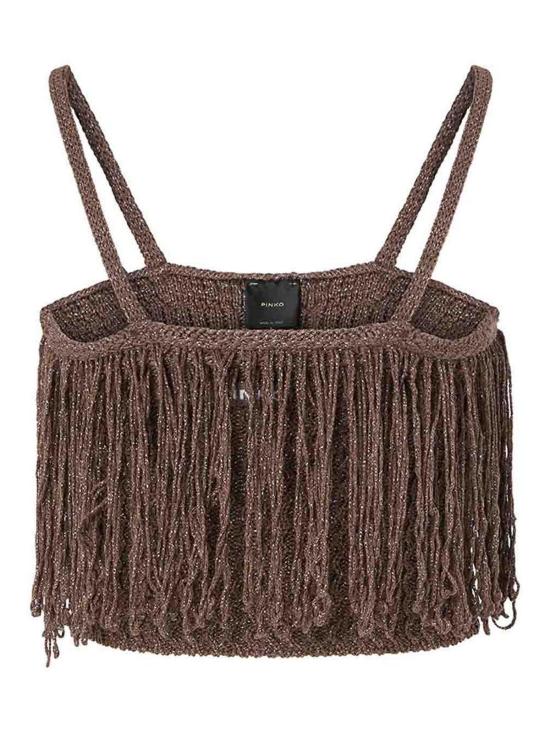 26SS 핑코 민소매 티셔츠 106961A3CII69 Brown - PINKO