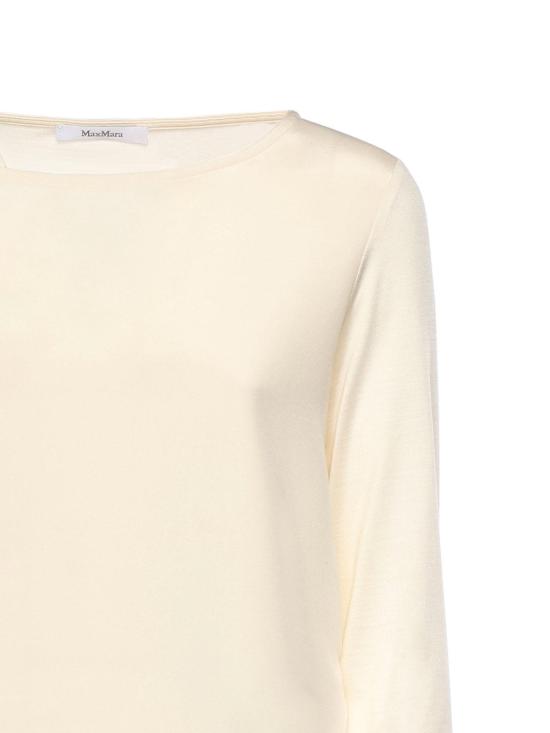 26SS 막스마라 긴팔 티셔츠 26119410486E15 White - MAX MARA