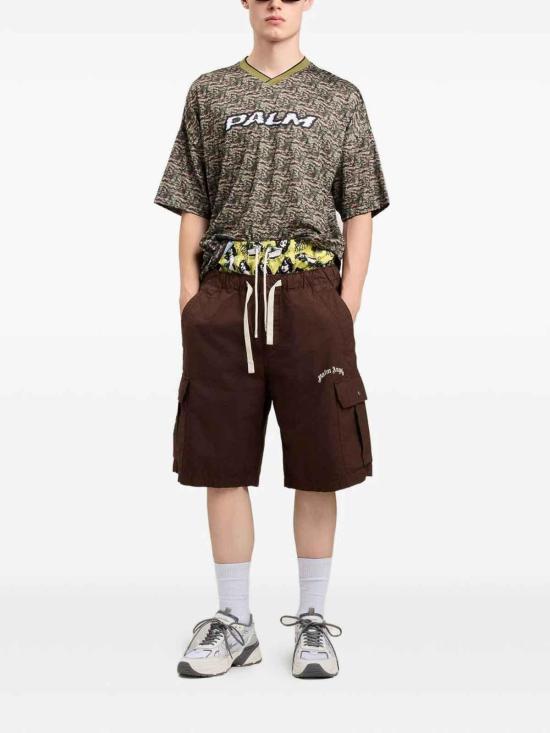 26SS 팜앤젤스 숏팬츠 PMCS012S26FAB0026003 Brown - PALM ANGELS