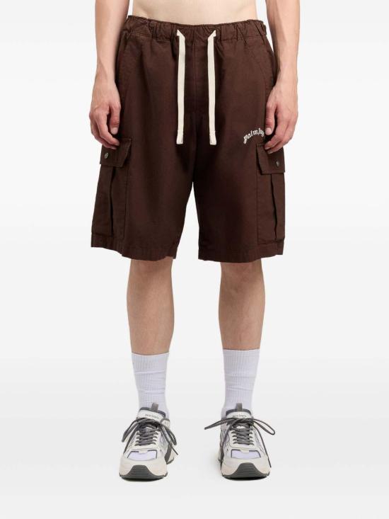 26SS 팜앤젤스 숏팬츠 PMCS012S26FAB0026003 Brown - PALM ANGELS