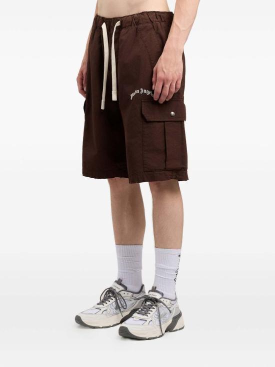 26SS 팜앤젤스 숏팬츠 PMCS012S26FAB0026003 Brown - PALM ANGELS