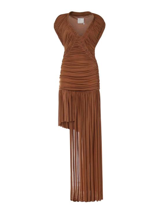 26SS 크리스토퍼에스버 미디 원피스 25043553RUSSET Brown