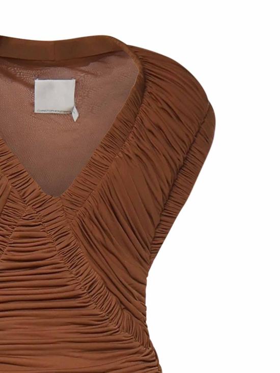 26SS 크리스토퍼에스버 미디 원피스 25043553RUSSET Brown - CHRISTOPHER ESBER