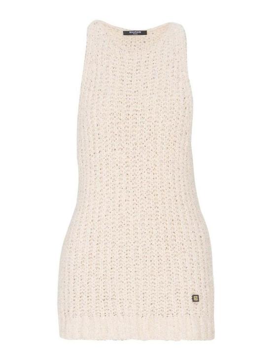 26SS 발망 민소매 티셔츠 GF0AE200KJ710KA Beige