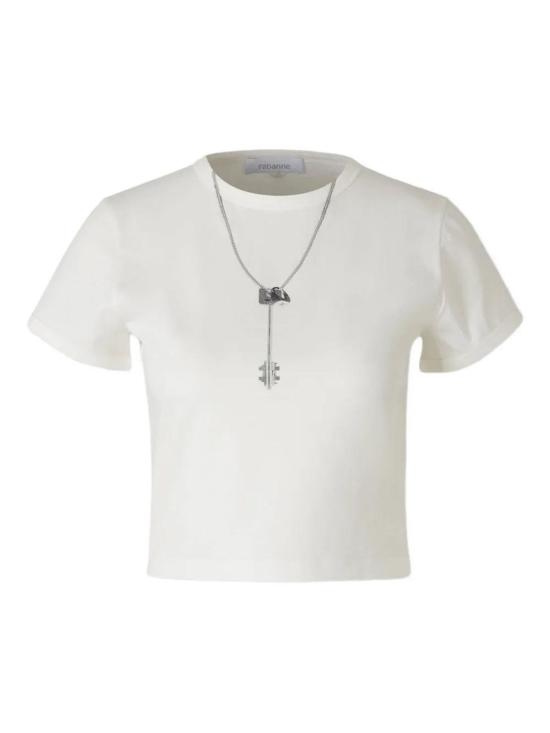 25FW 파코라반 반팔 티셔츠 SHJTE029CO0494P100 White - PACO RABANNE