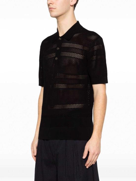 26SS 드리스 반 노튼 폴로 티셔츠 2610212173701900 Black - DRIES VAN NOTEN