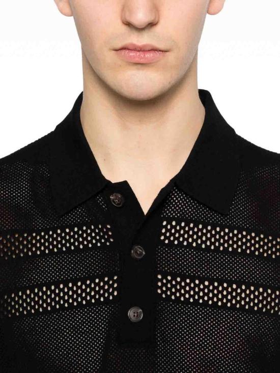 26SS 드리스 반 노튼 폴로 티셔츠 2610212173701900 Black - DRIES VAN NOTEN