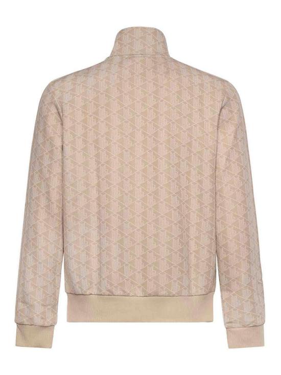 26SS 라코스테 모노그램 집업 스웨트셔츠 SH13688GI Beige - LACOSTE