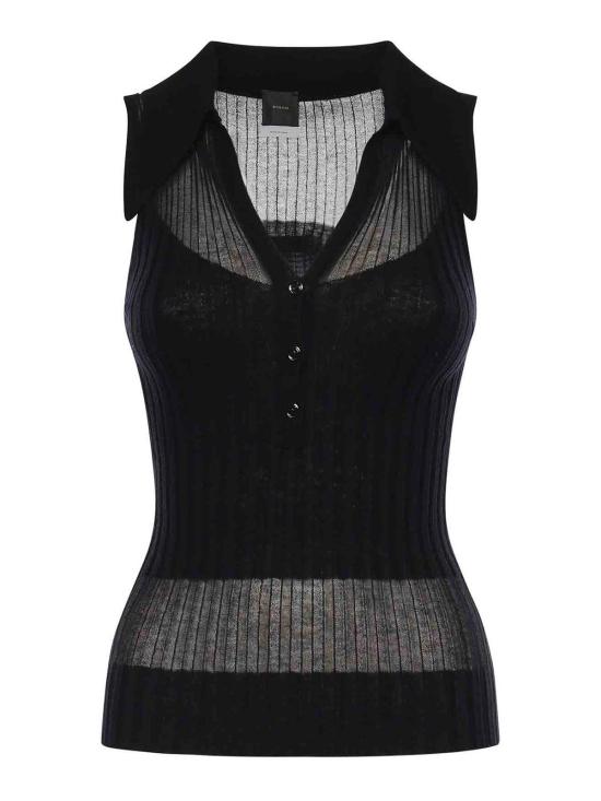 26SS 핑코 폴로 티셔츠 106318A34BZ99 Black