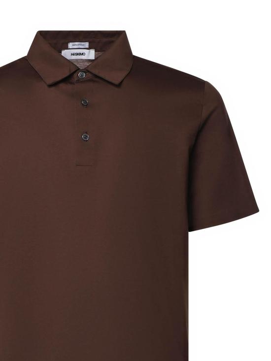 26SS 헤스키모 폴로 티셔츠 HE1410008MORO Dark Brown - HESKIMO
