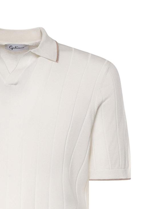 26SS 줄리아노 갈리아노 폴로 티셔츠 4318123510005 White - GIULIANO GALIANO