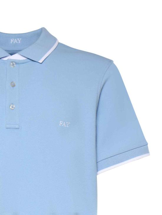 26SS 페이 폴로 티셔츠 NPMB252140STDWU600 Light Blue - FAY
