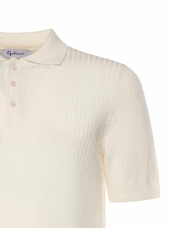 26SS 줄리아노 갈리아노 폴로 티셔츠 5711818641001 White - GIULIANO GALIANO