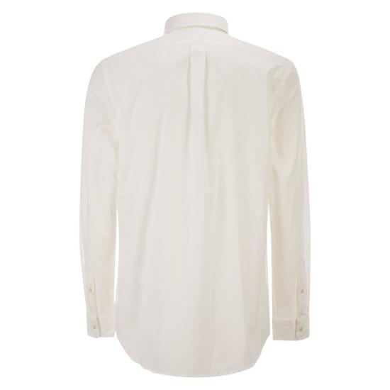 26SS 폴로 랄프로렌 커스텀 핏 코튼 포플린 포니 로고 셔츠 710928255 WHITE - POLO RALPH LAUREN